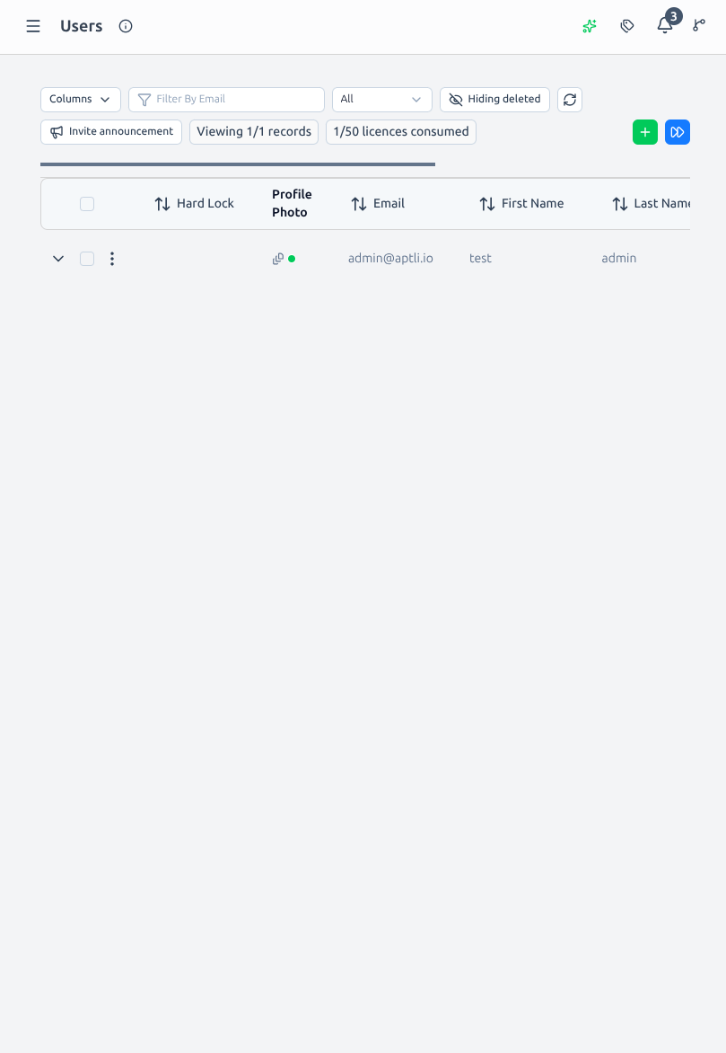 User details